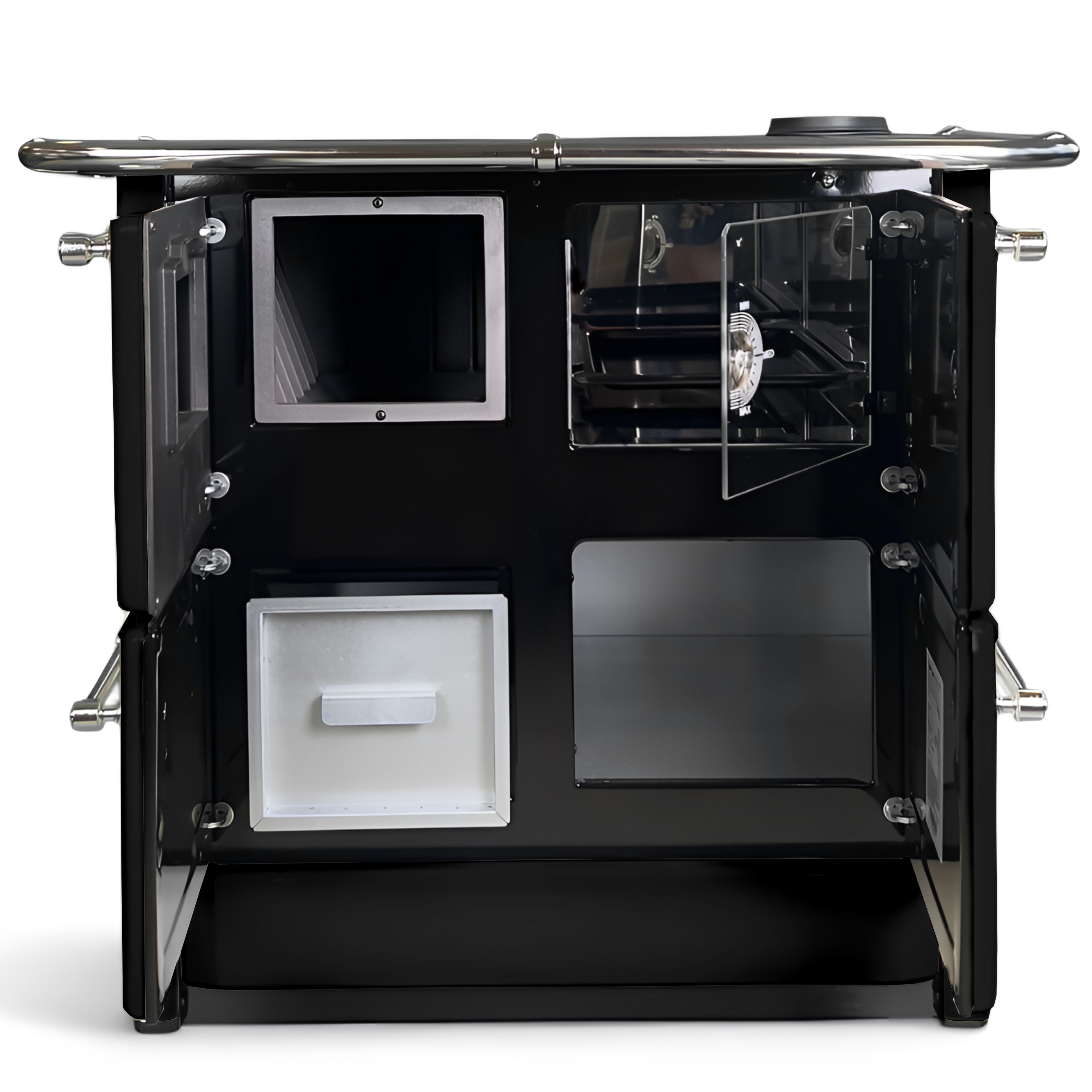 Čuguna malkas plīts ar cepeškrāsni melna SOLE XL | 11kW