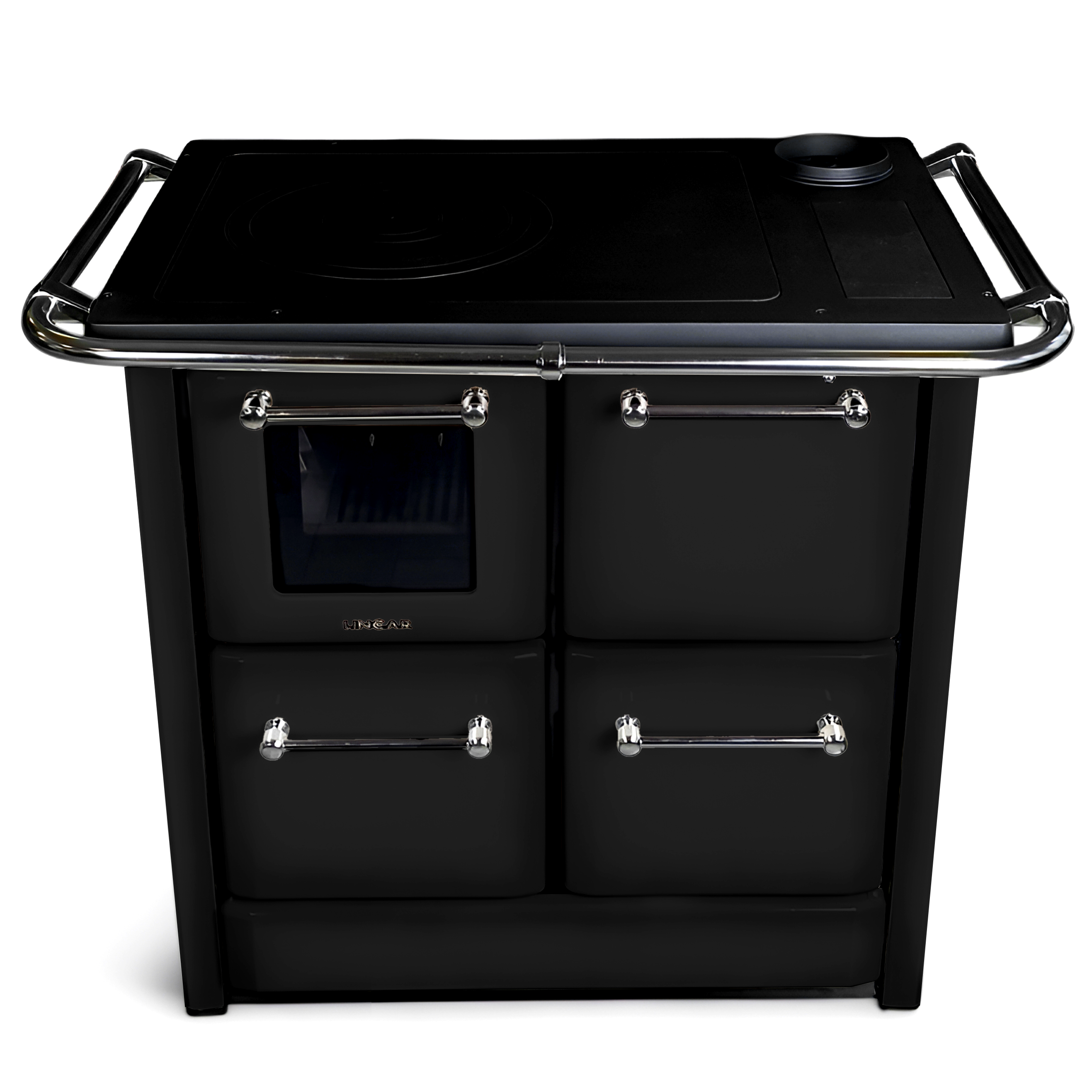 Čuguna malkas plīts ar cepeškrāsni melna SOLE XL | 11kW