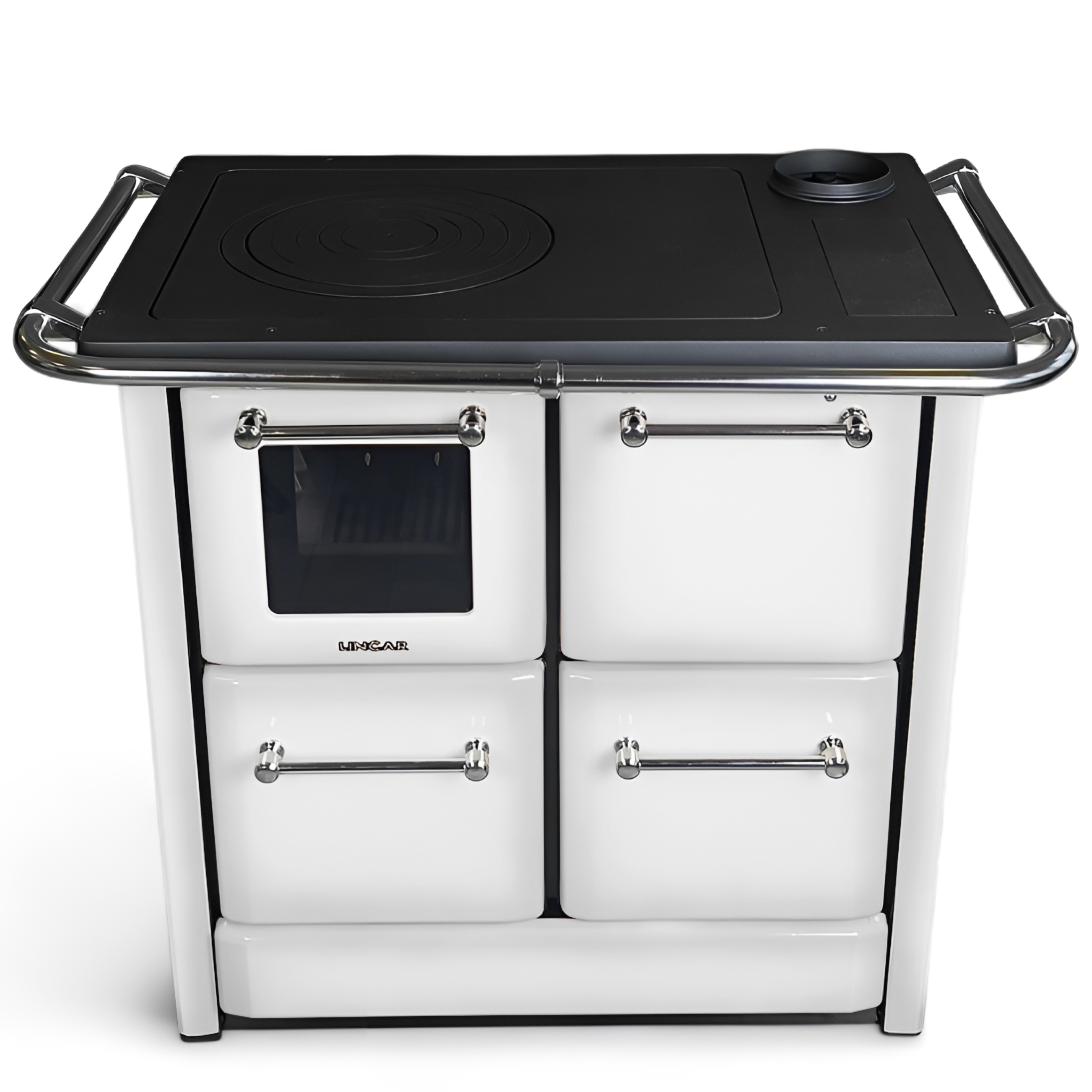 Čuguna malkas plīts ar cepeškrāsni balta SOLE XL | 11kW