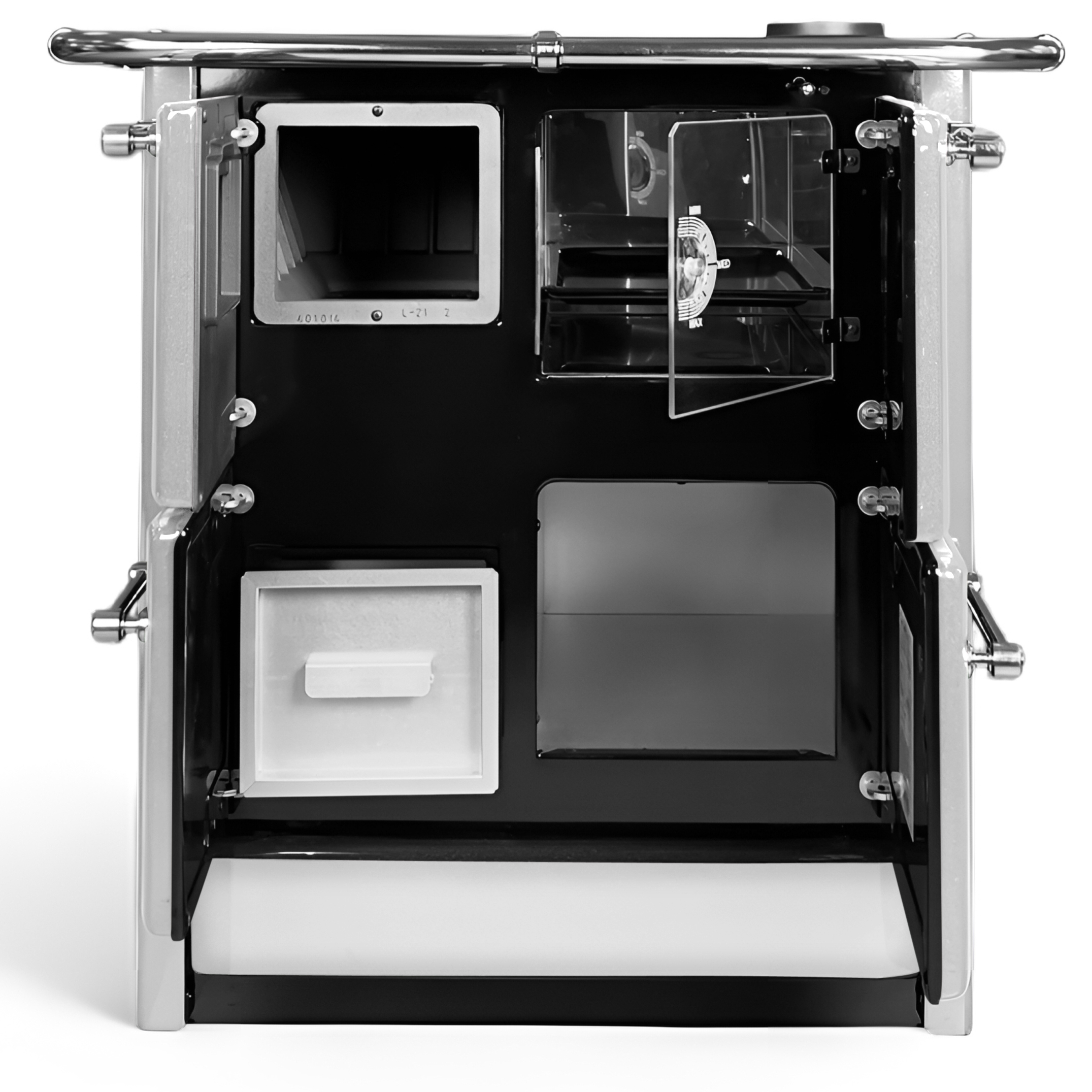 Čuguna malkas plīts ar cepeškrāsni balta SOLE | 9kW