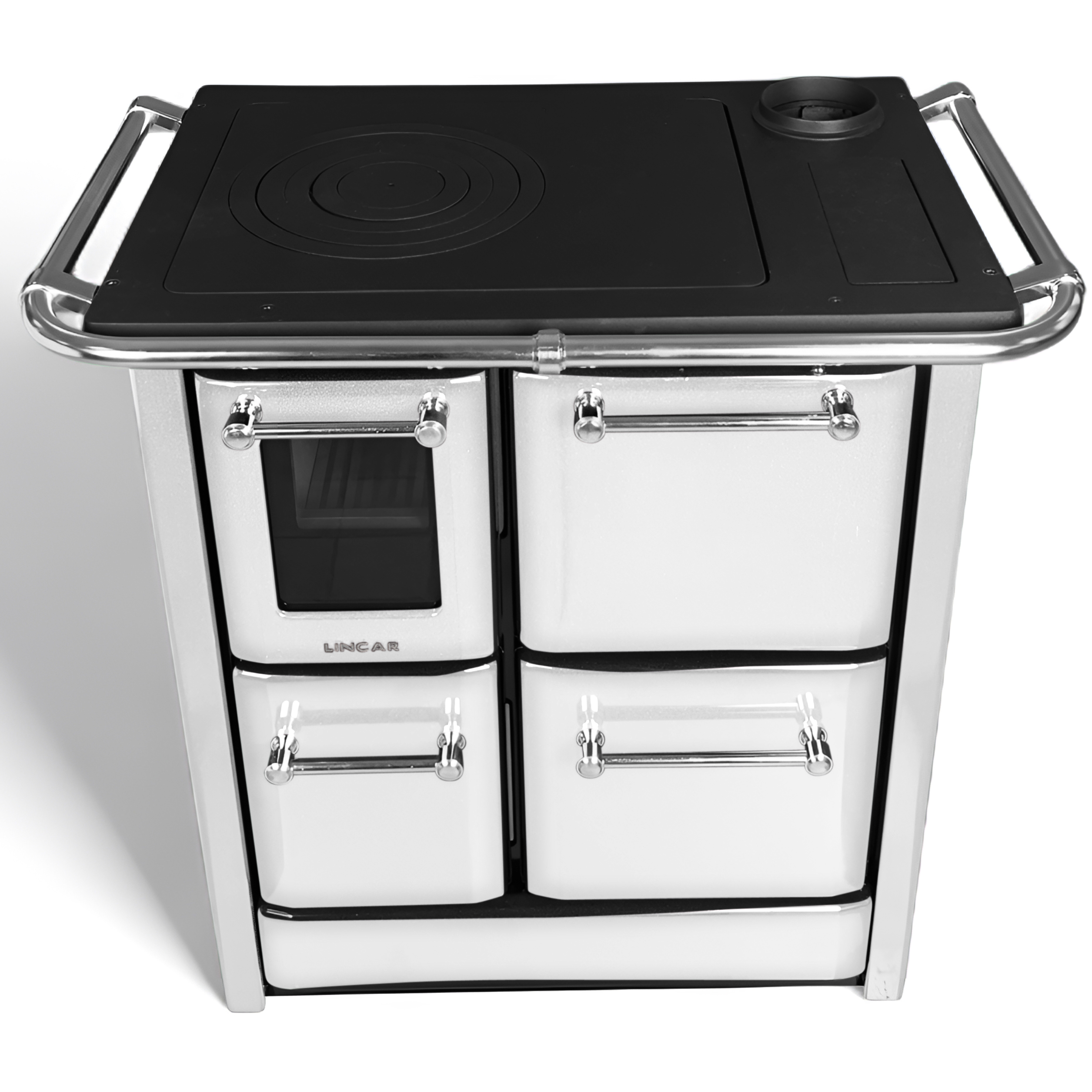 Čuguna malkas plīts ar cepeškrāsni balta SOLE | 9kW