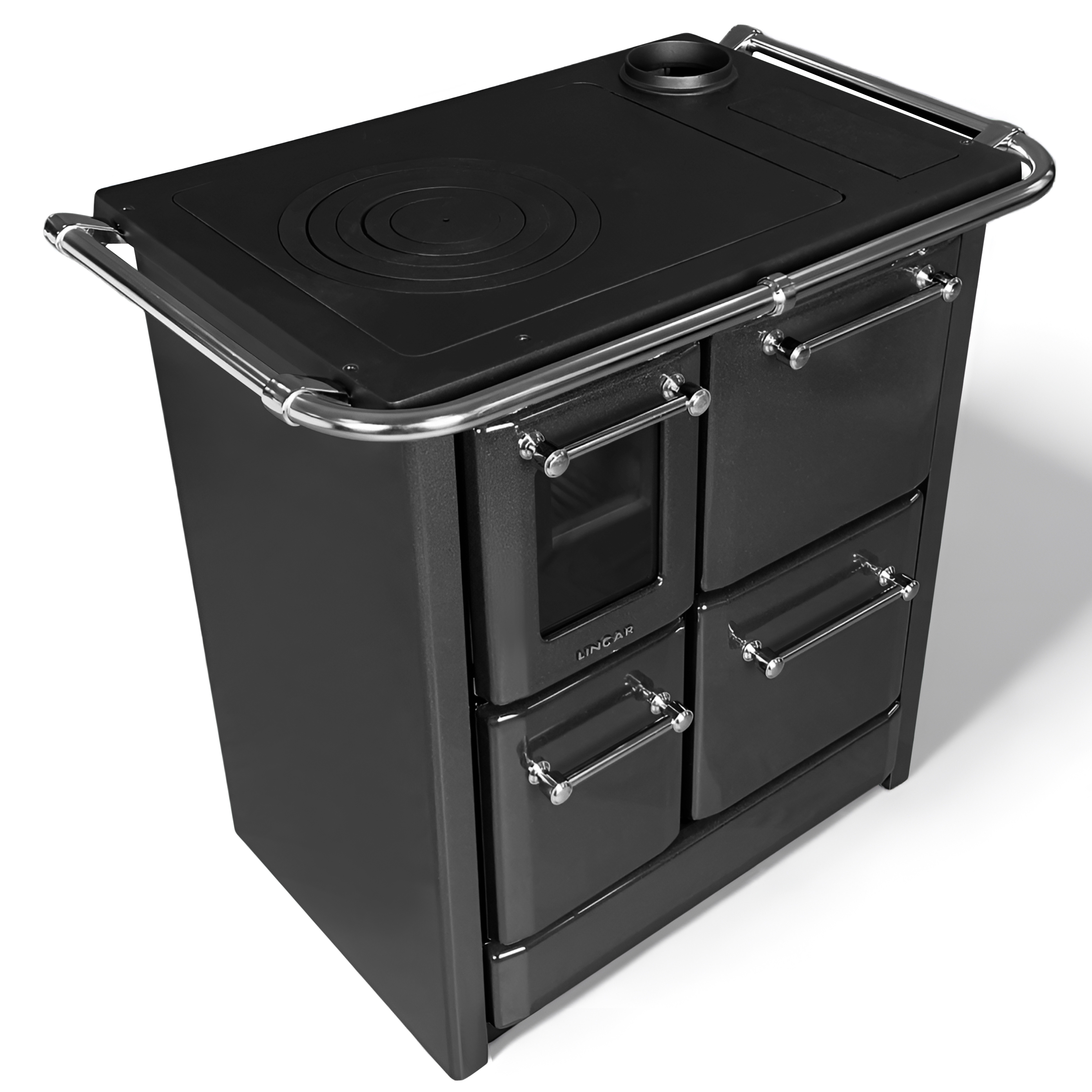 Čuguna malkas plīts ar cepeškrāsni melna SOLE | 9kW