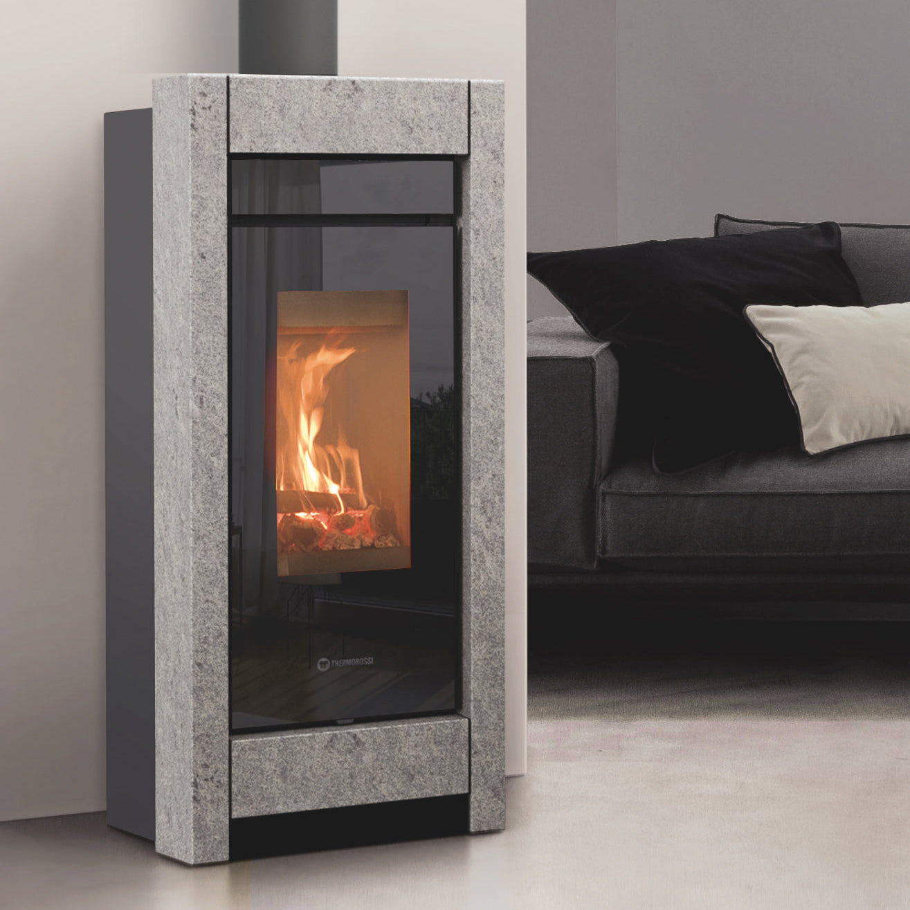 Thermorossi ESSENZA WOOD STONE | Medžio krosnis – 10,1 kW