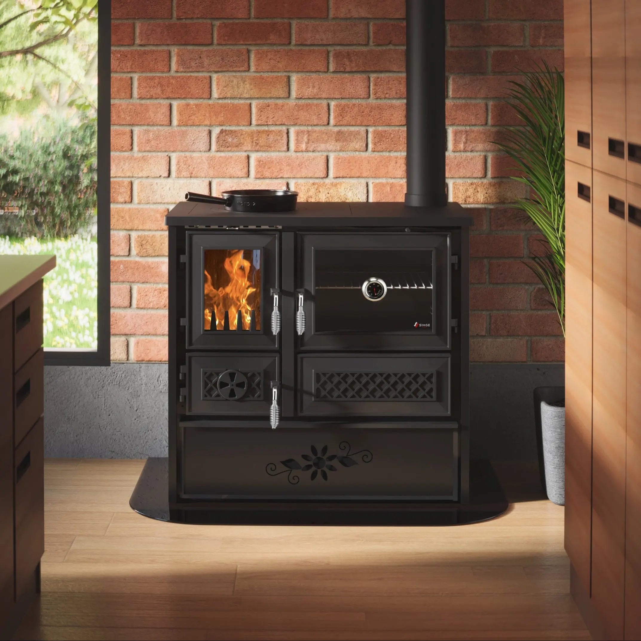 BELLA | Ketaus viryklė su orkaitė – 9 kW – Juoda
