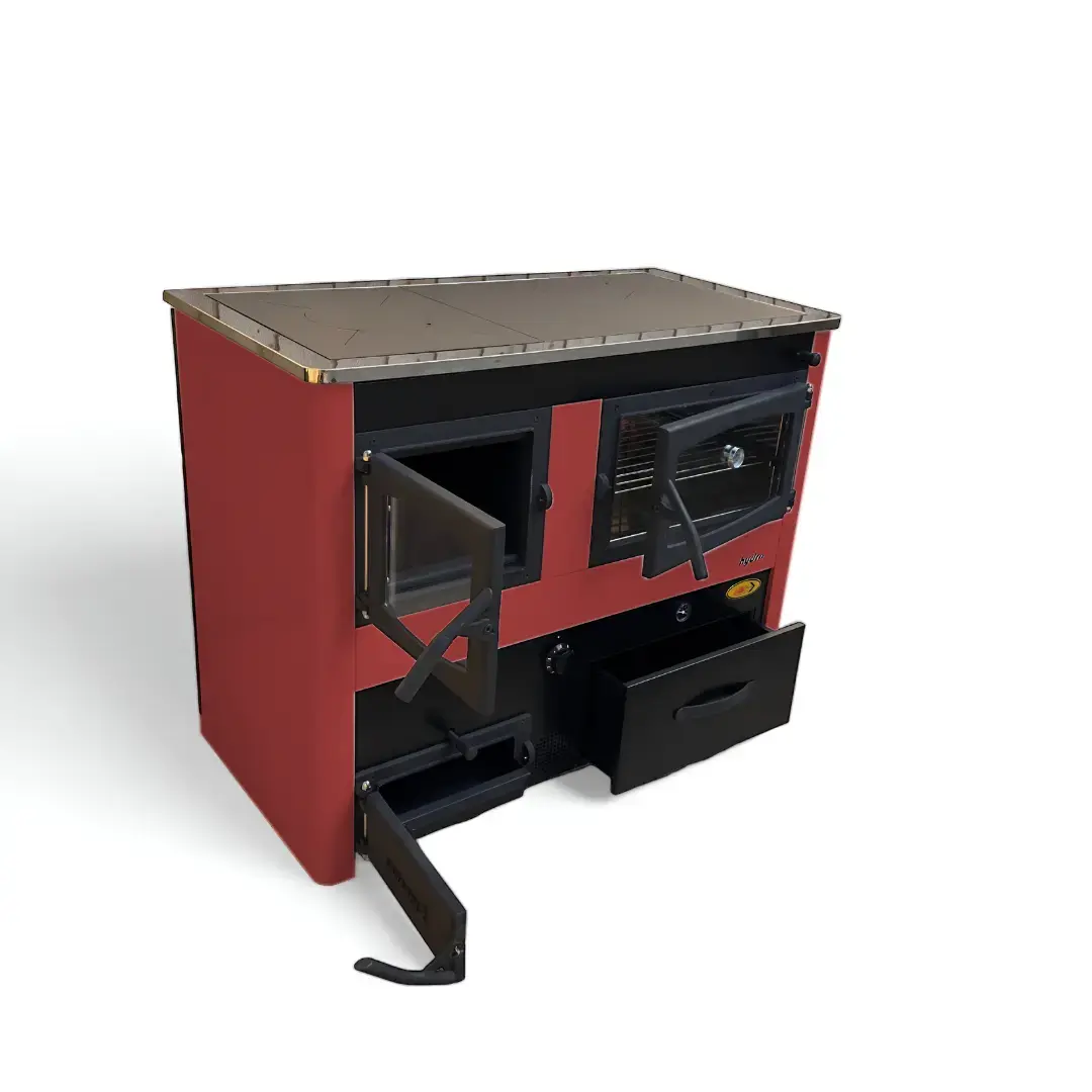 CONCEPT 2 HYDRO MAX | Central Heating Wood Cooker – 24 kW – Red ABC Proizvod