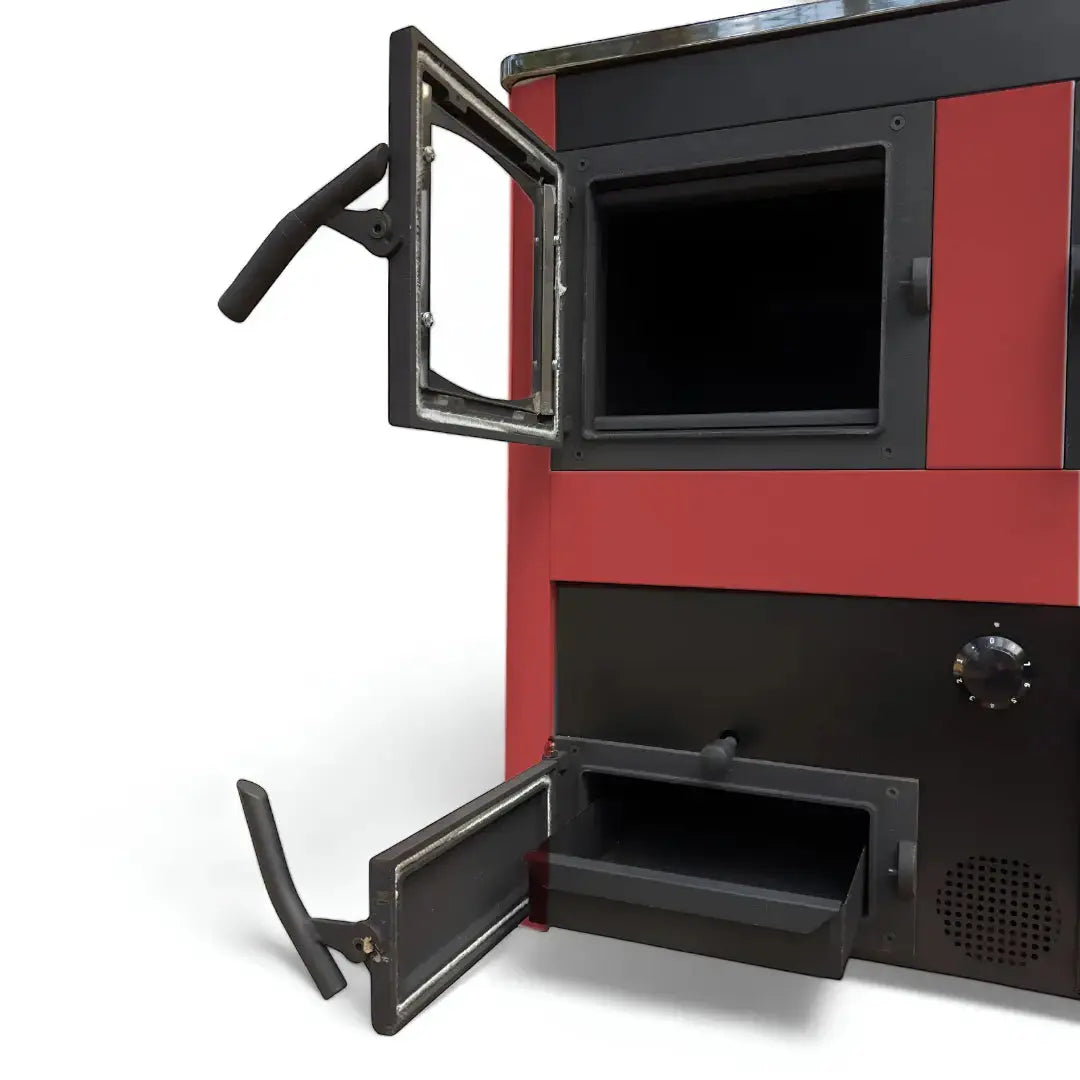 CONCEPT 2 HYDRO MAX | Central Heating Wood Cooker – 24 kW – Red ABC Proizvod
