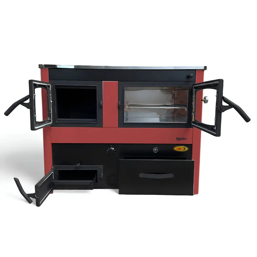 CONCEPT 2 HYDRO MAX | Central Heating Wood Cooker – 24 kW – Red ABC Proizvod