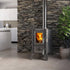 Simge Soba IGLO | Cast Iron & Steel Wood Stove with Hot Plate – 10 kW - Black