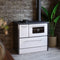OMEGA | Ketaus malkinė krosnis su orkaitę – 9 kW – Balta