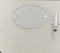Upper flue outlet cover, leveled with the satin-finished top