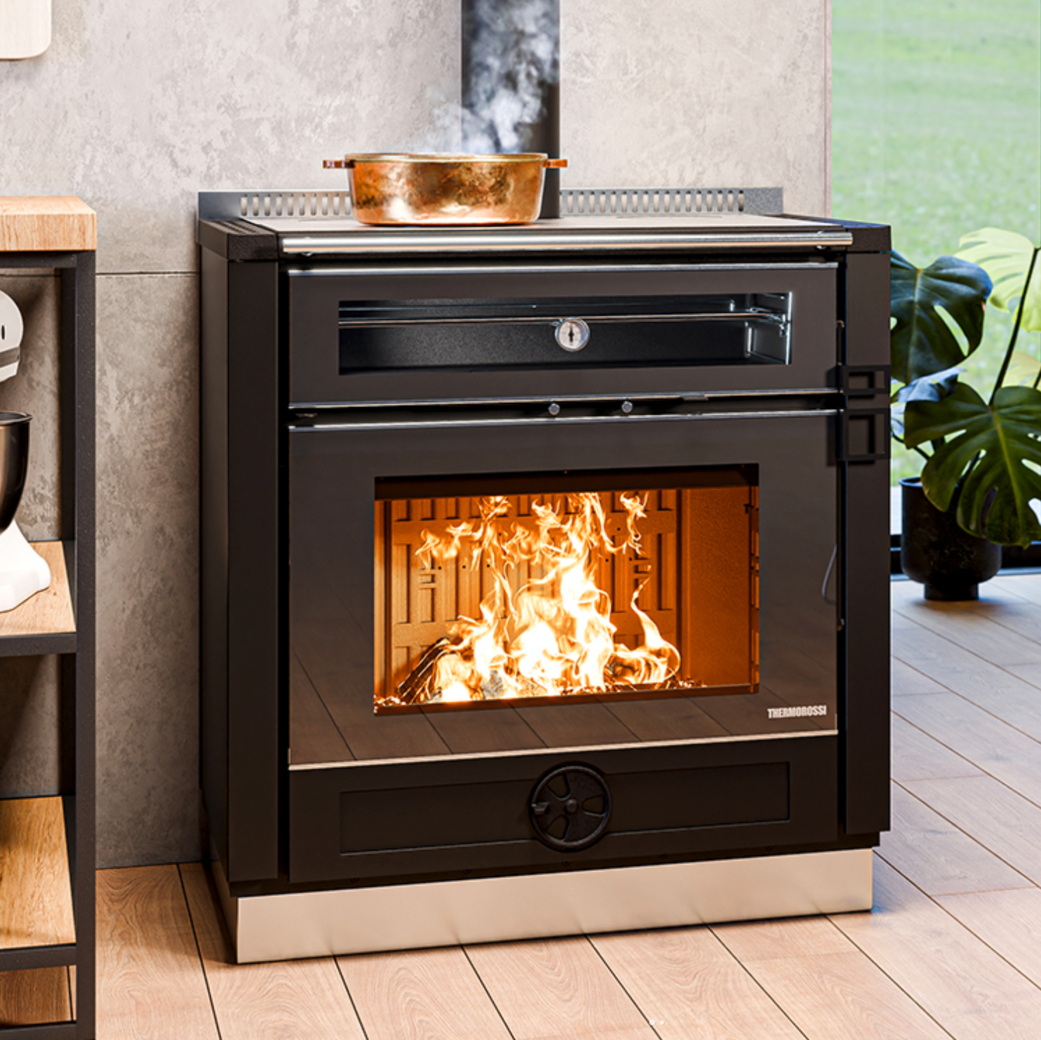 Thermorossi AURORA 80 | Cast Iron Cooking Stove with Oven – 7,9 kW