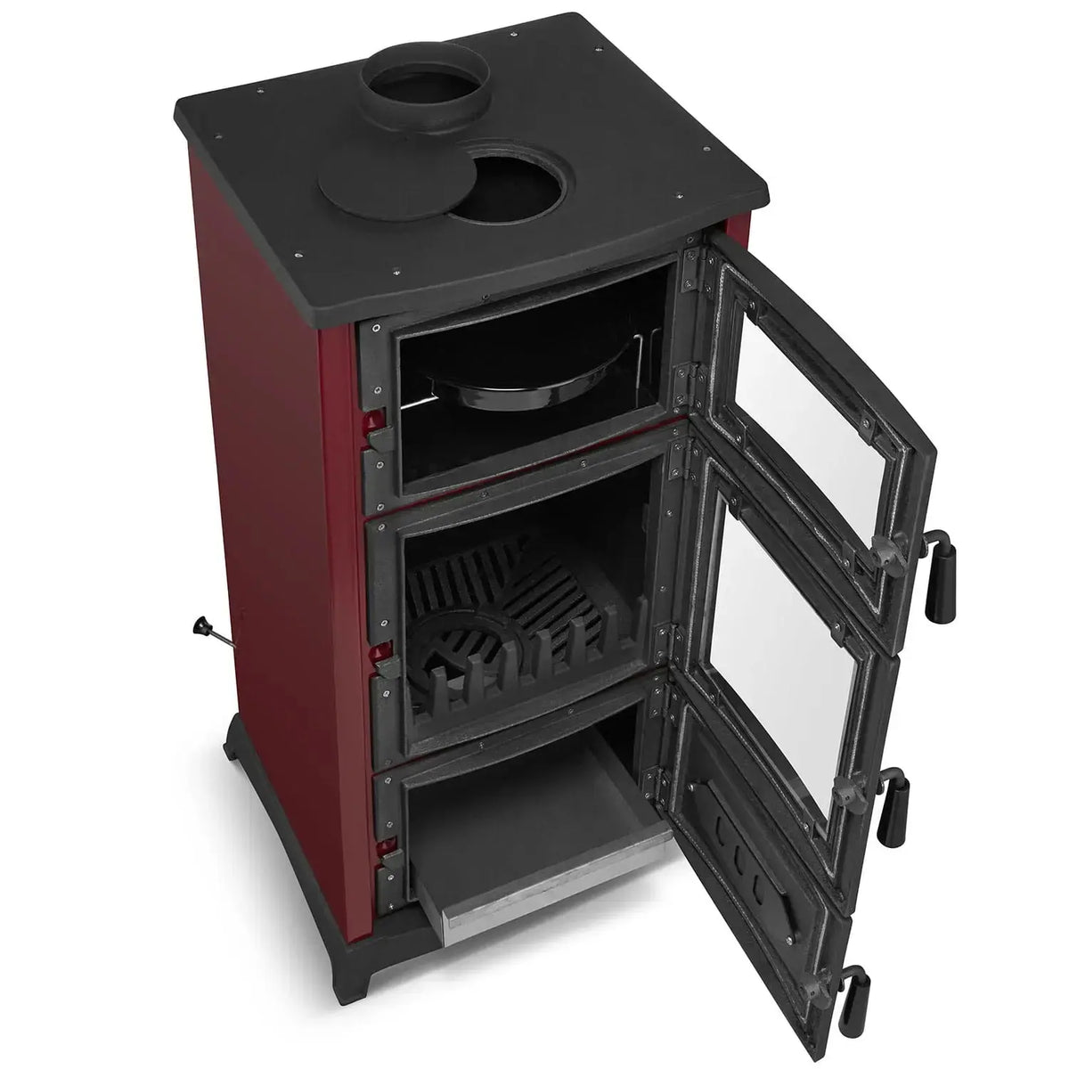 Simge Soba ALFA 901 | Čuguna & tērauda malkas krāsns ar cepeškrāsni – 6.2 kW – melna