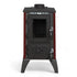 Simge Soba IGLO | Cast Iron & Steel Wood Stove with Hot Plate – 10 kW - Red Simge Soba