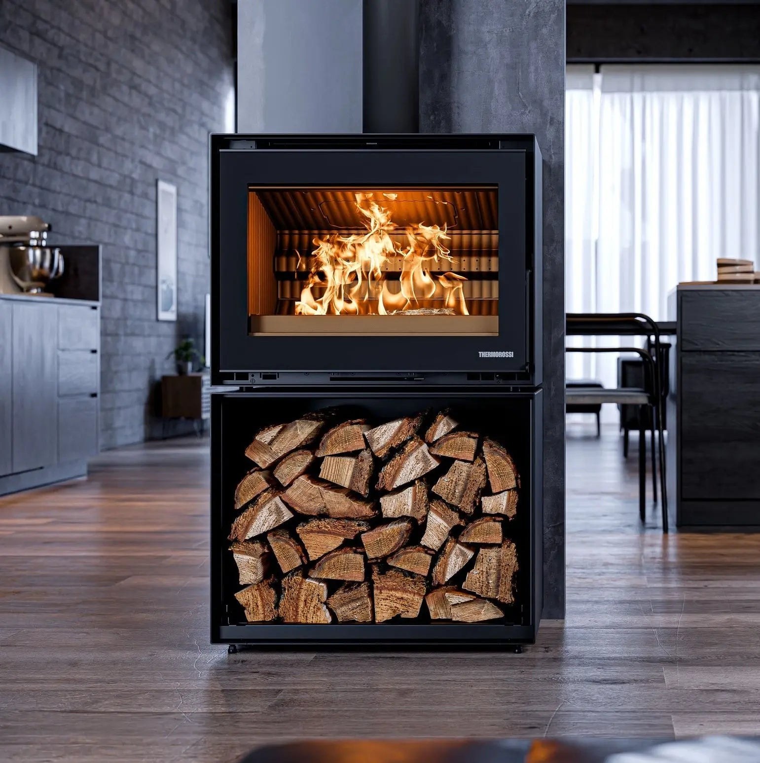 Thermorossi ESSENZA WOOD METALCOLOR | Malkas krāsns – 10,1 kW