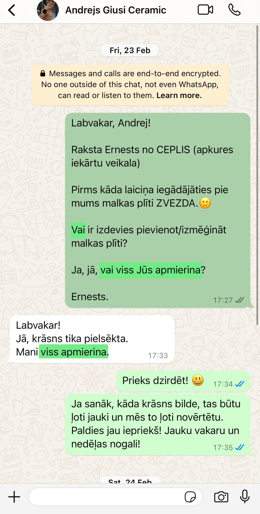 Klienta atsauksme par ceplis.eu