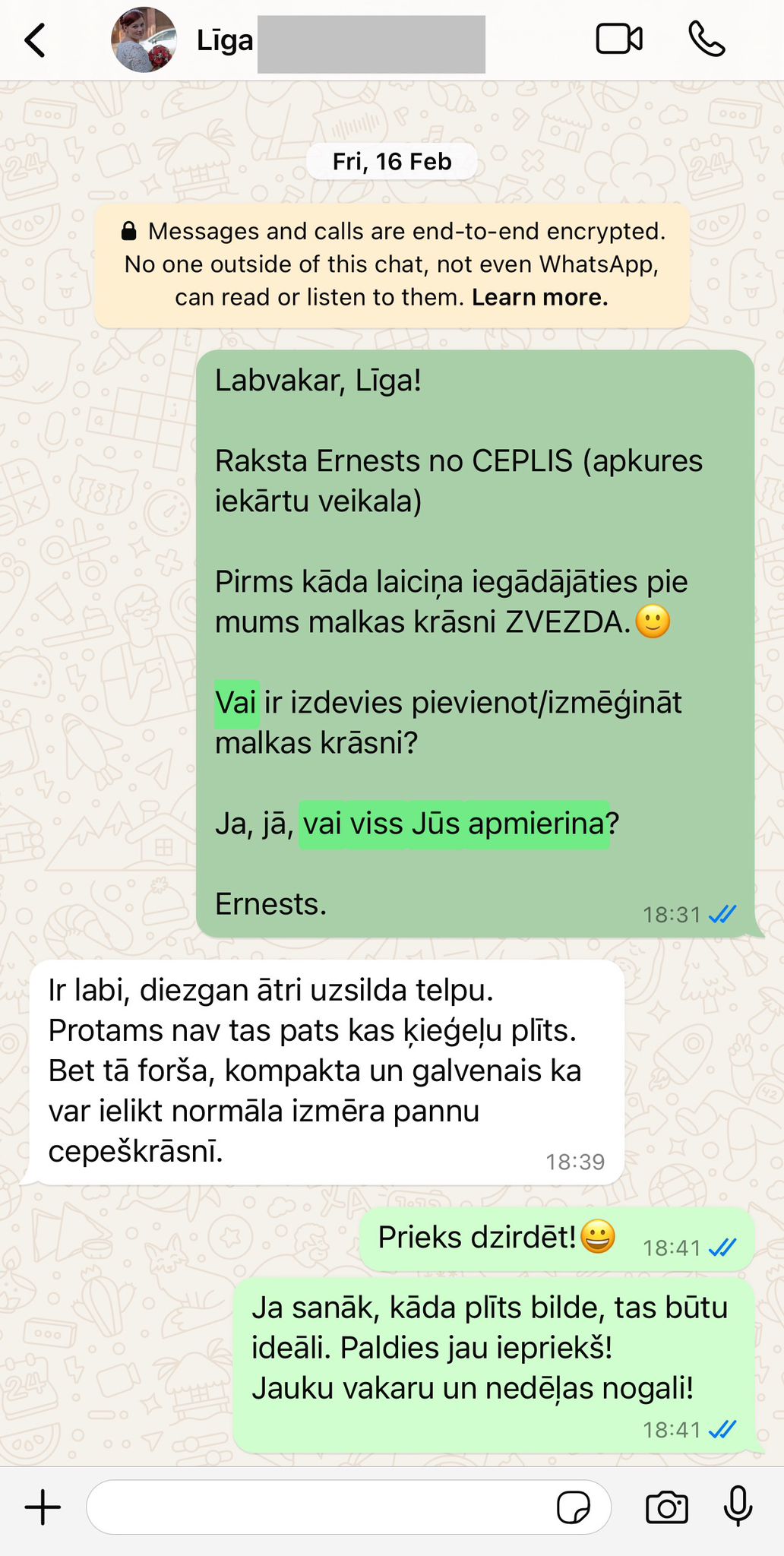 Klienta atsauksme par ceplis.eu