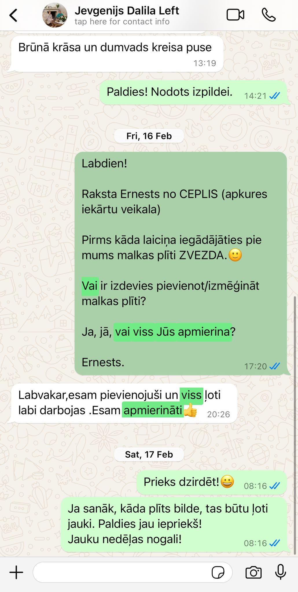 Klienta atsauksme par ceplis.eu