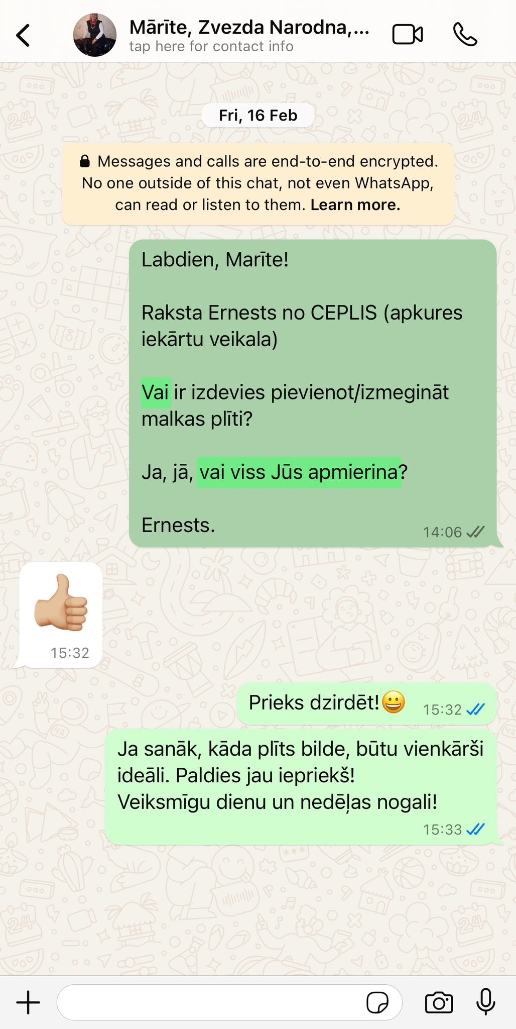 Klienta atsauksme par ceplis.eu