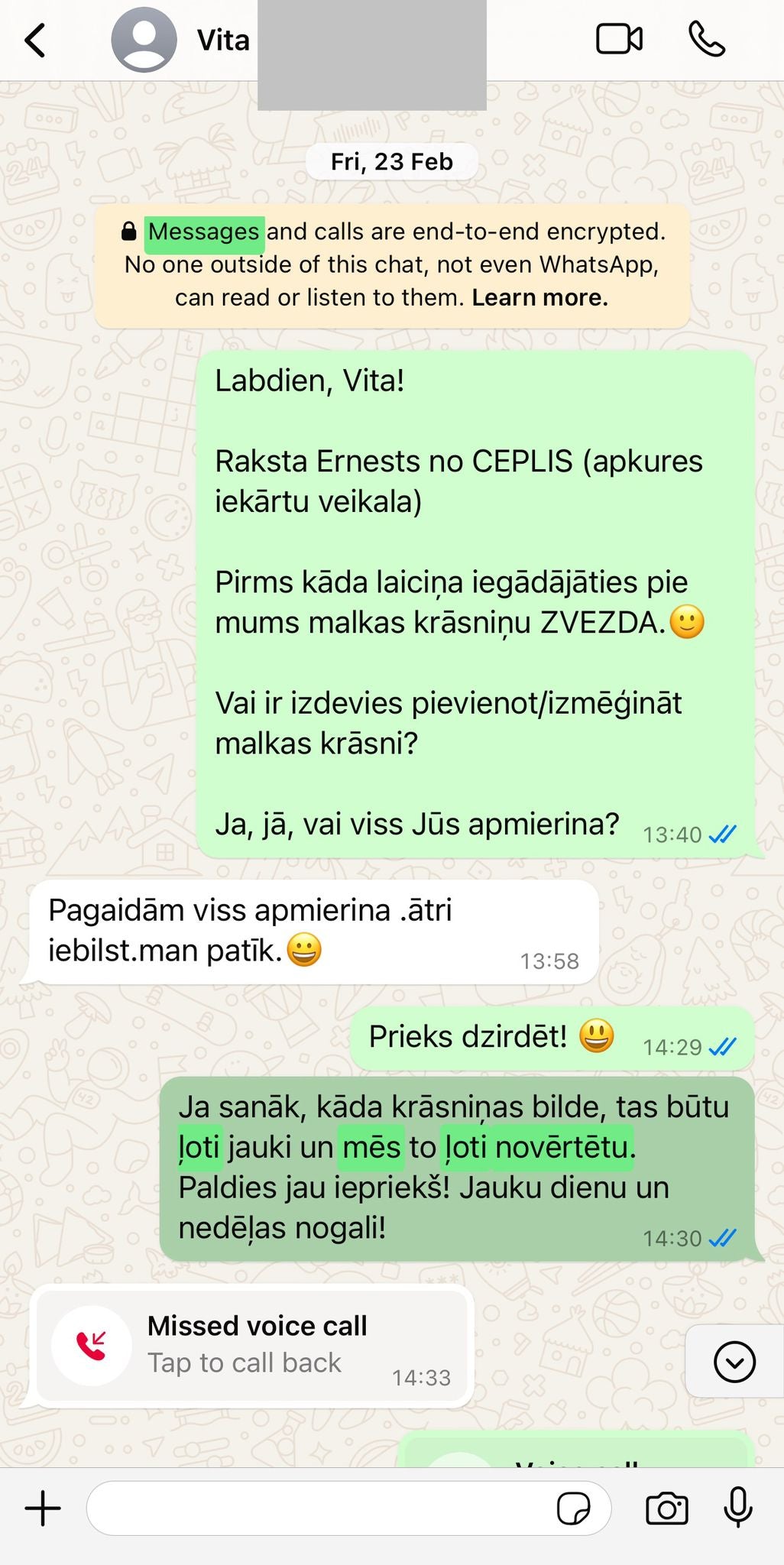 Klienta atsauksme par ceplis.eu