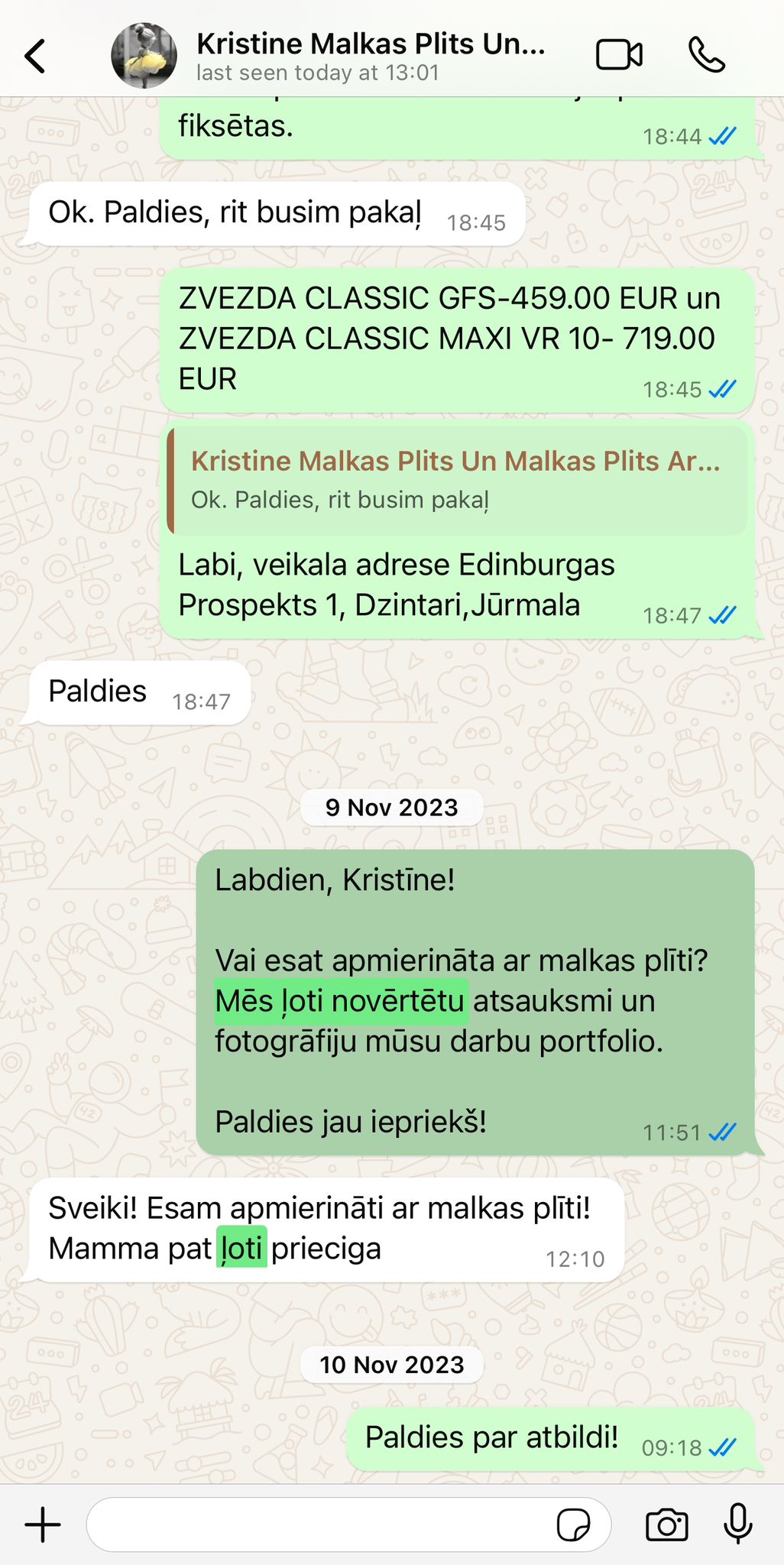 Klienta atsauksme par ceplis.eu