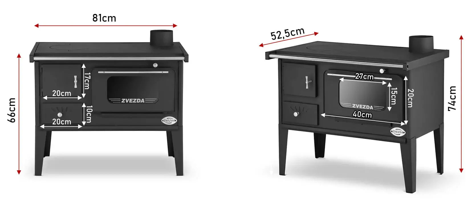 DALILA PLUS | Wood-Burning Stove – 6 kW Zvezda