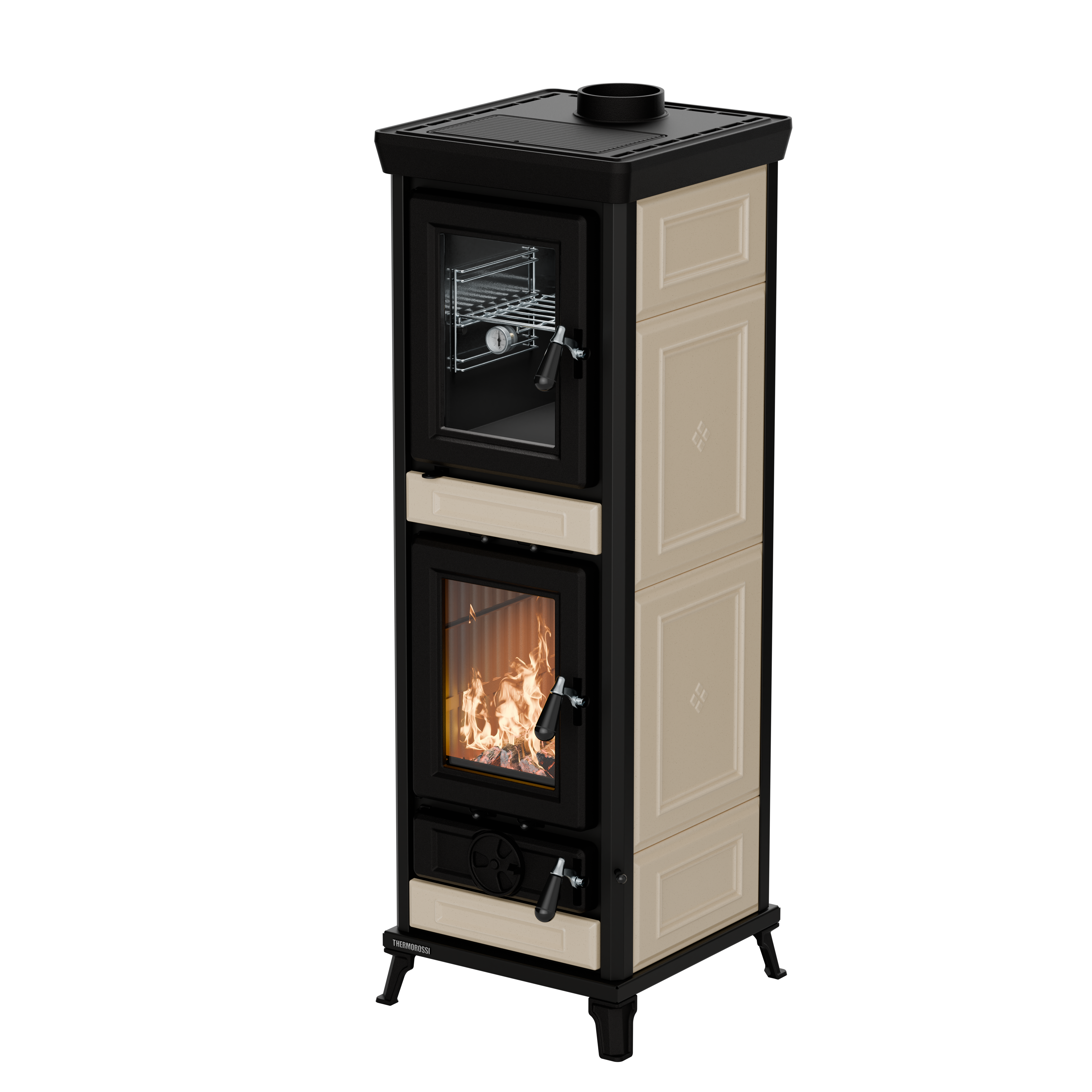 Thermorossi AGNESE MAIOLICA | Cast Iron Stove with Oven – 7,5 kW
