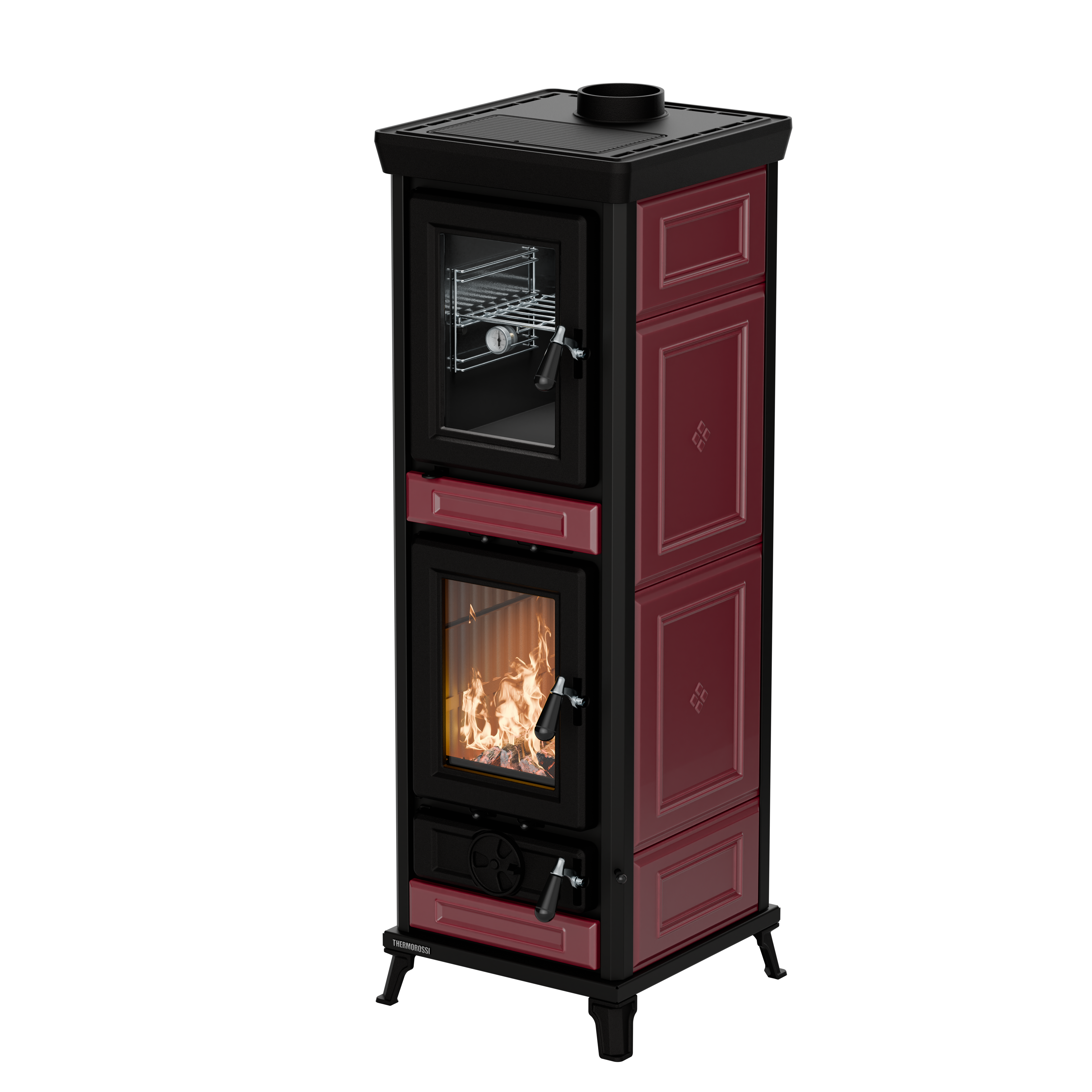 Thermorossi AGNESE MAIOLICA | Cast Iron Stove with Oven – 7,5 kW