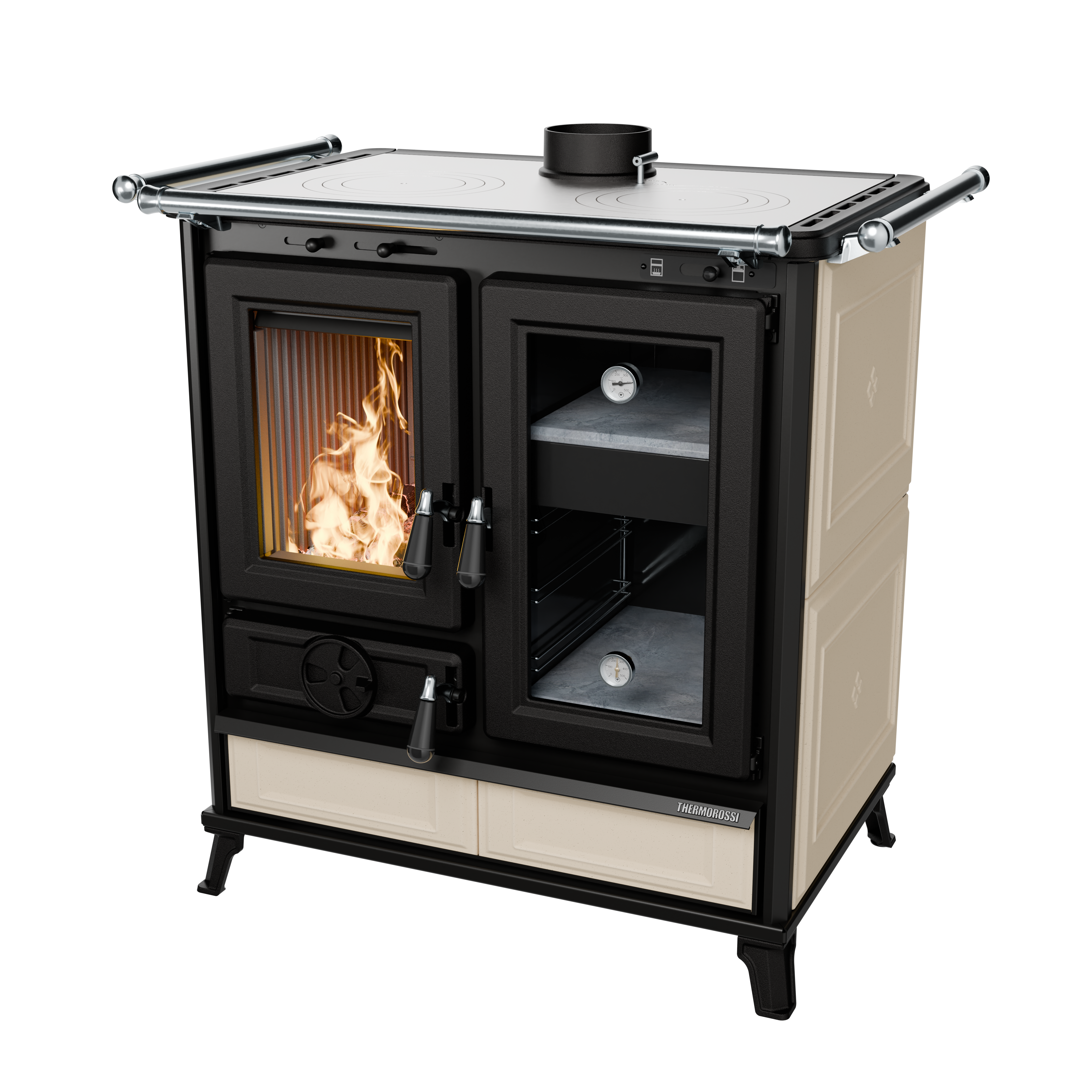 Thermorossi MELISSA EVO MAIOLICA | Cast Iron Cooking Stove with Oven – 8,2 kW