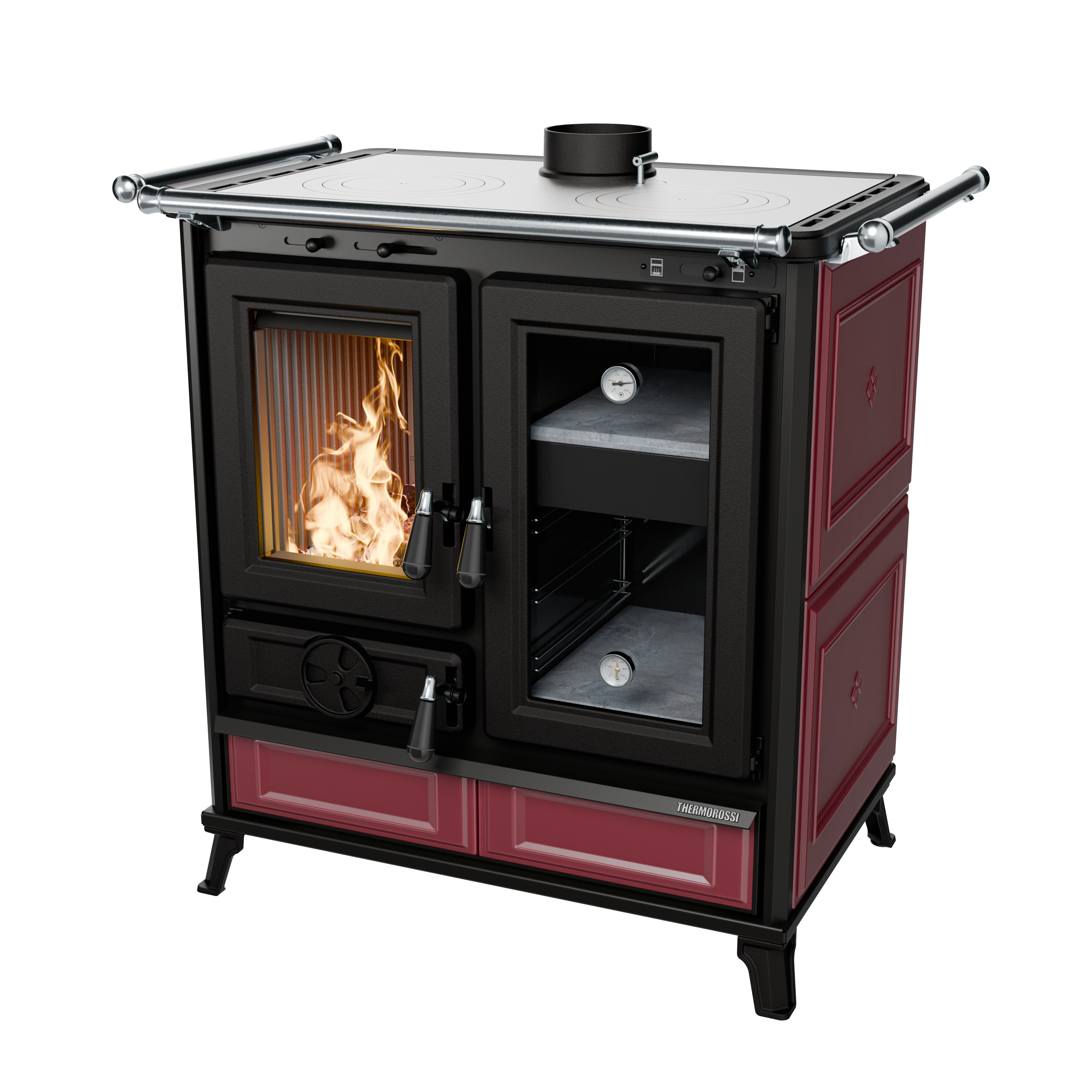 Thermorossi MELISSA EVO MAIOLICA | Cast Iron Cooking Stove with Oven – 8,2 kW